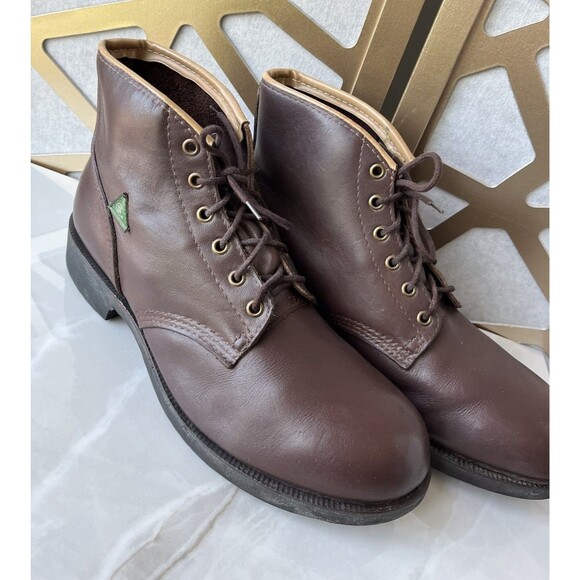 Kingtreads CSA Men Work boots Leather Brown steel toe Sole Sz 9.5 Class Grade 1 - Picture 2 of 14